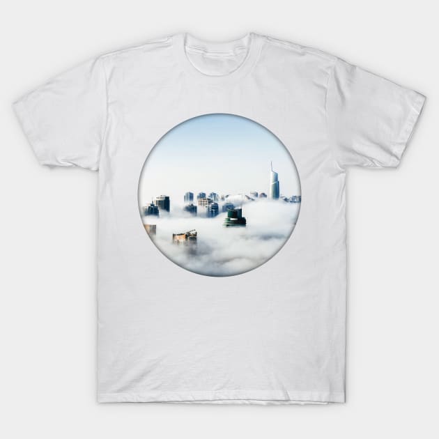 City Through The Clouds T-Shirt by TortillaChief